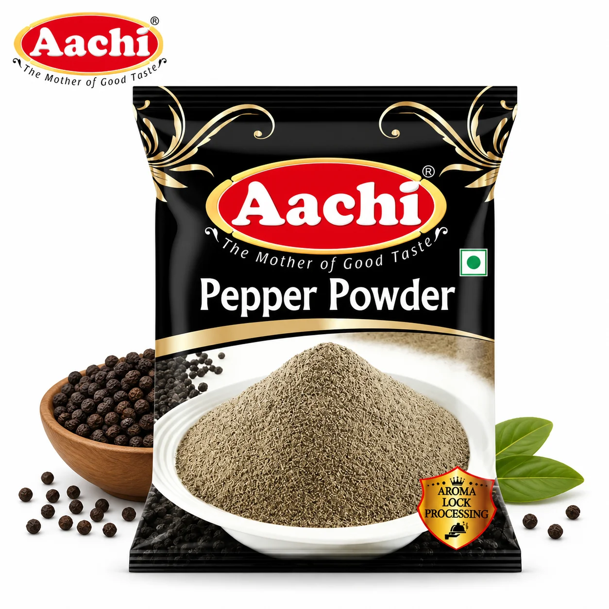 Aachi Black Pepper Powder 50 Gm | Premium Fine Ground Pepper Spice | Strong Aroma & Natural Seasoning for Soups, Curries & Stir Fry