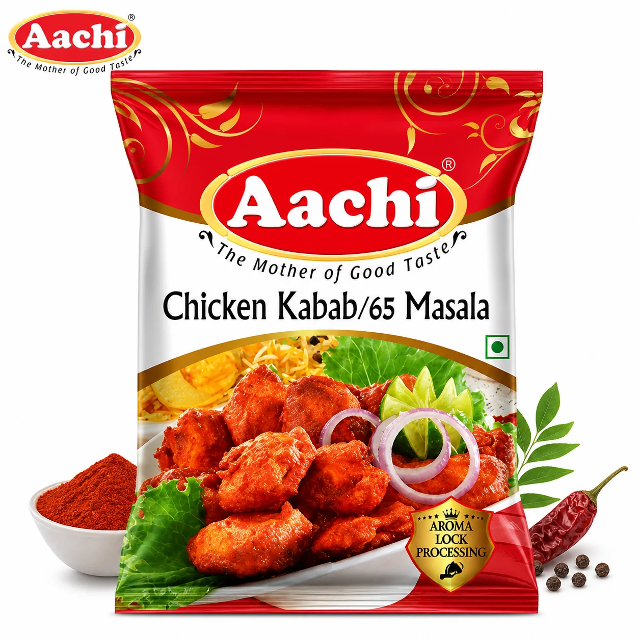 Aachi Chicken Kabab / 65 Masala 100G | Authentic Spicy Chicken 65 & Kabab Spice Mix | Rich Aromatic Masala for Tandoori, Rolls & Biryani
