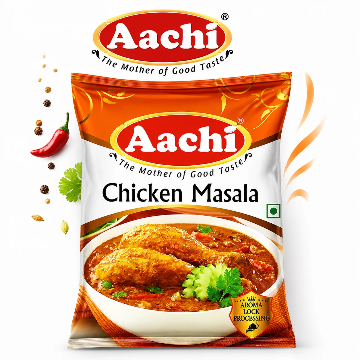 Aachi Chicken Masala 50G | Authentic Indian Spice Blend for Chicken Curry, Gravy & Fry | Rich Aroma & Homemade Taste