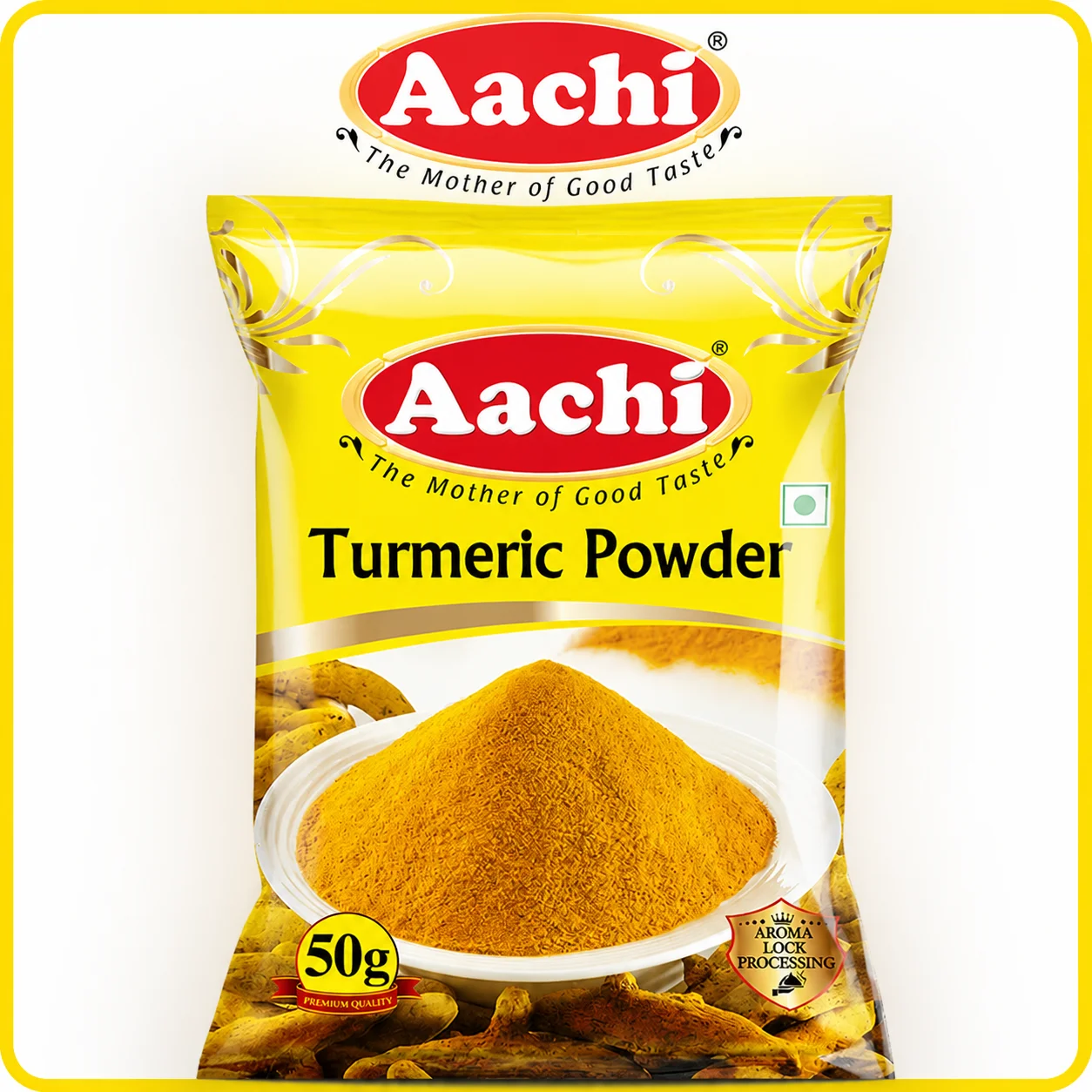 Aachi Turmeric Powder 50G | Pure Natural Haldi with Rich Aroma & Color | Healthy Cooking Spice for Daily Meals