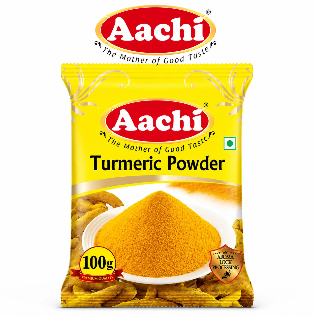 Aachi Turmeric Powder 100G | Pure & Natural Haldi Powder for Curries, Golden Milk & Healthy Cooking | Rich Colour, Strong Aroma & Premium Quality