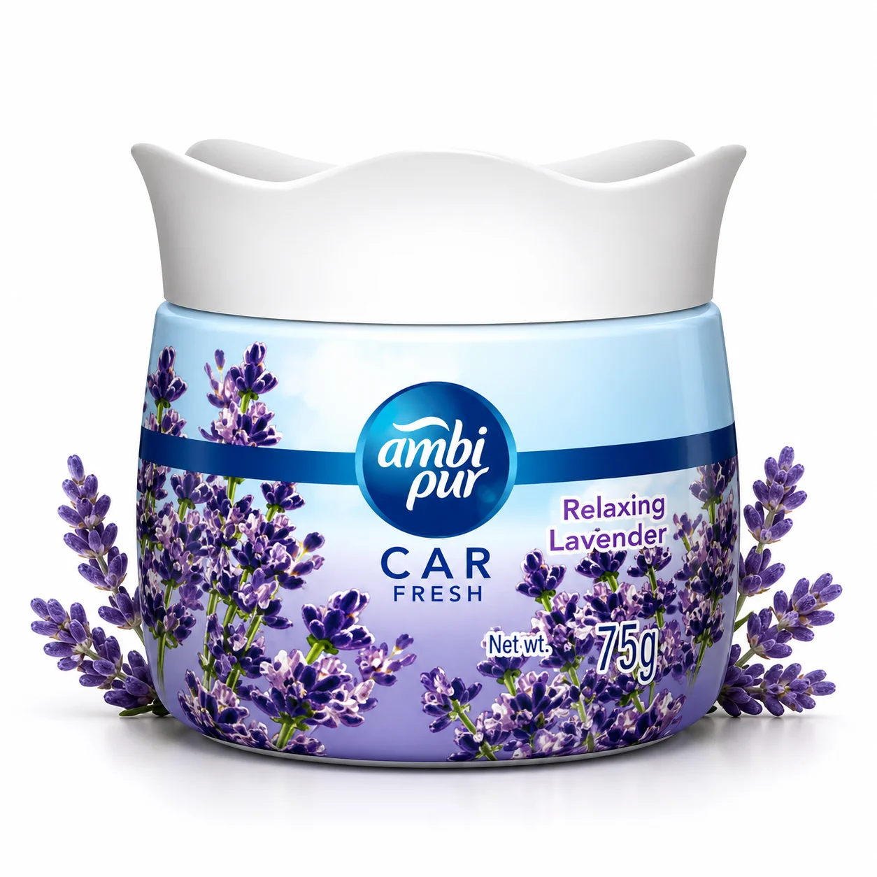 Ambi Pur Car Freshener Lavender Spa Gel | Long Lasting Car Air Freshener | Odor Eliminator with Relaxing Lavender Fragrance