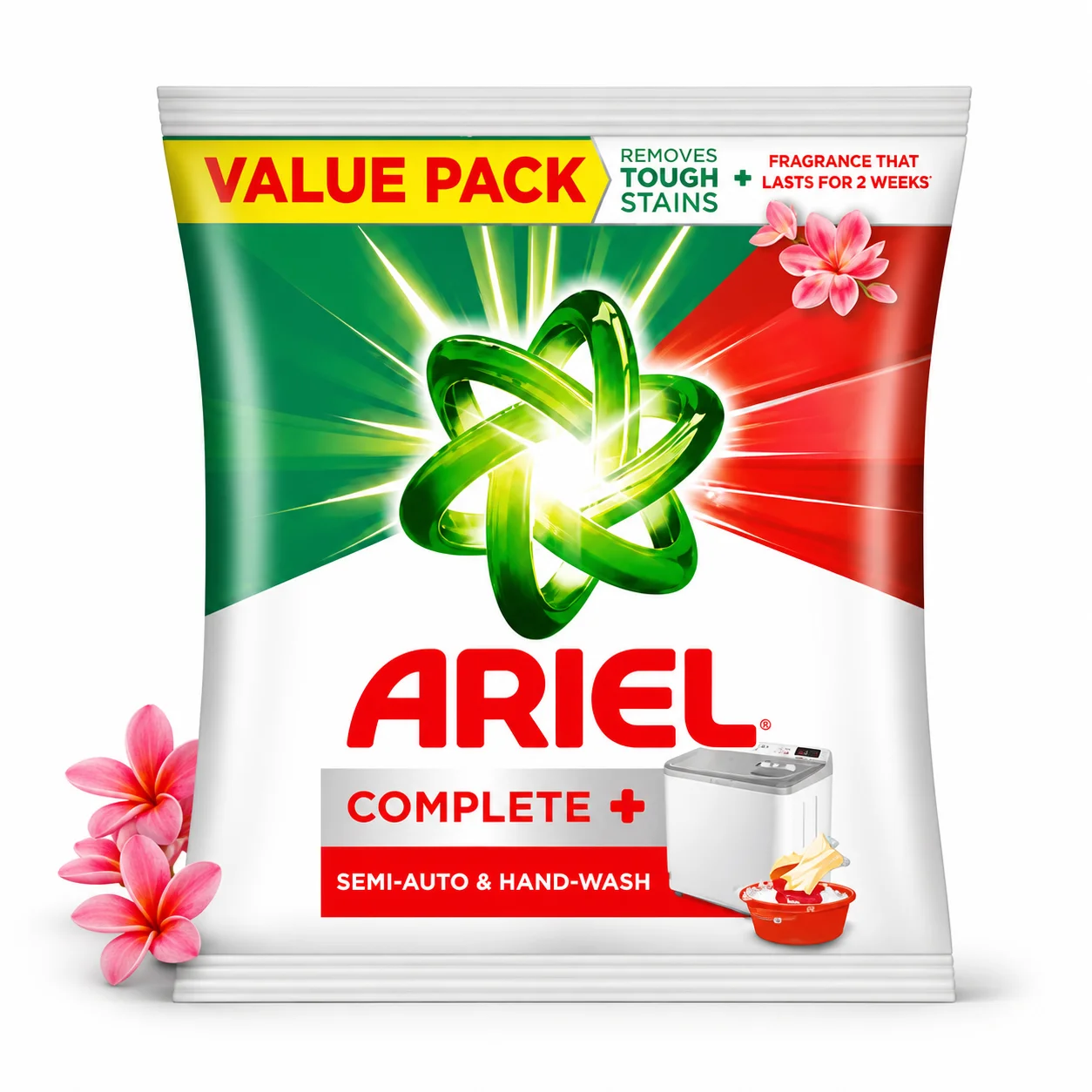 Ariel Complete+ Detergent Powder 500g | Deep Clean Stain Removal & Long Lasting Freshness – For Hand Wash & Semi Automatic Machines