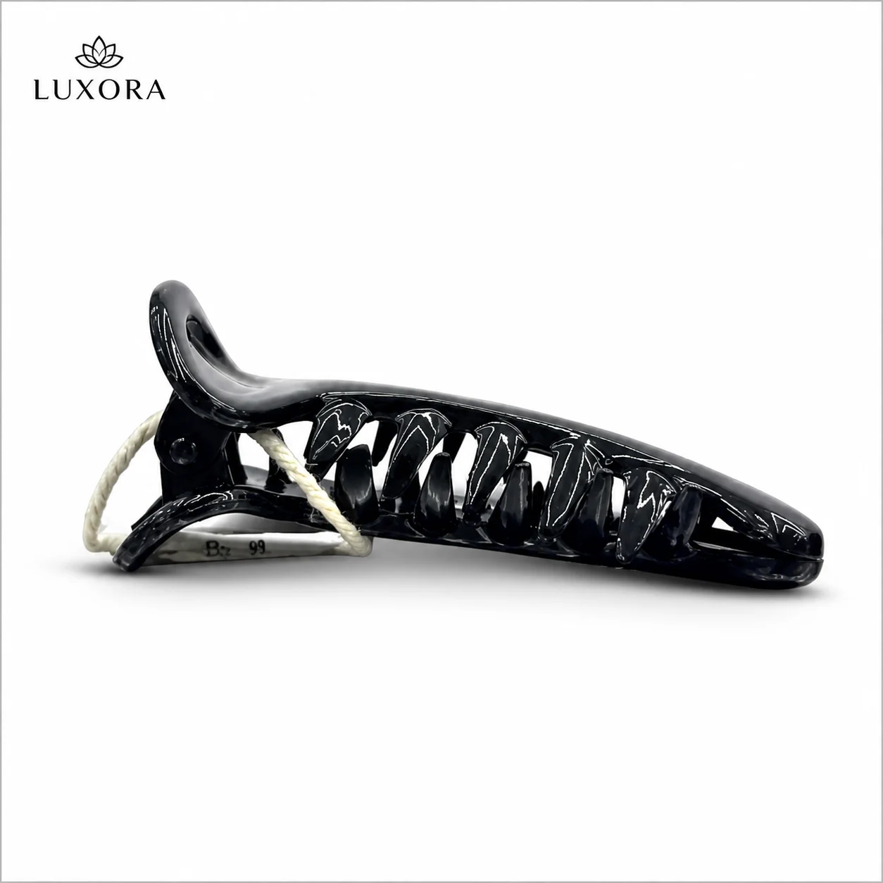 Classic Black Hair Claw Clip | Strong Hold Large Hair Clutcher for Thick & Long Hair | Stylish Everyday Updo Hair Accessory for Women