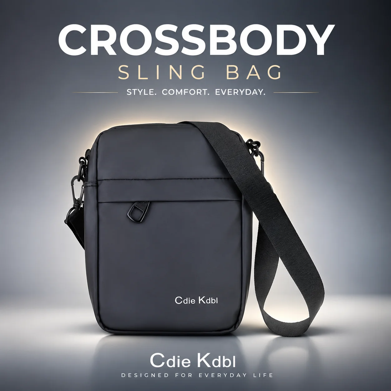 Crossbody Sling Bag for Men – Lightweight Compact Shoulder Bag with Adjustable Strap, Zipper Pockets for Travel, Daily Use & Outdoor. (Colors & Design May Vary)