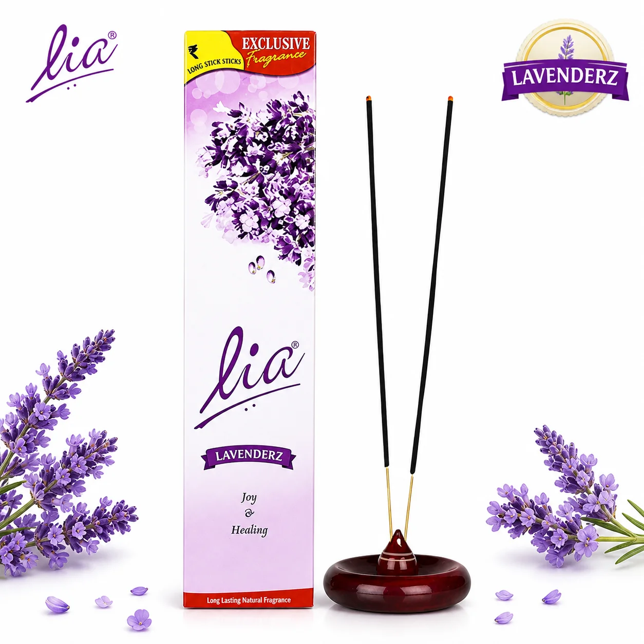 Cycle Lia Lavenderz Agarbathi 90G | Relaxing Lavender Incense Sticks for Meditation, Stress Relief & Home Fragrance | Long-Lasting Aroma