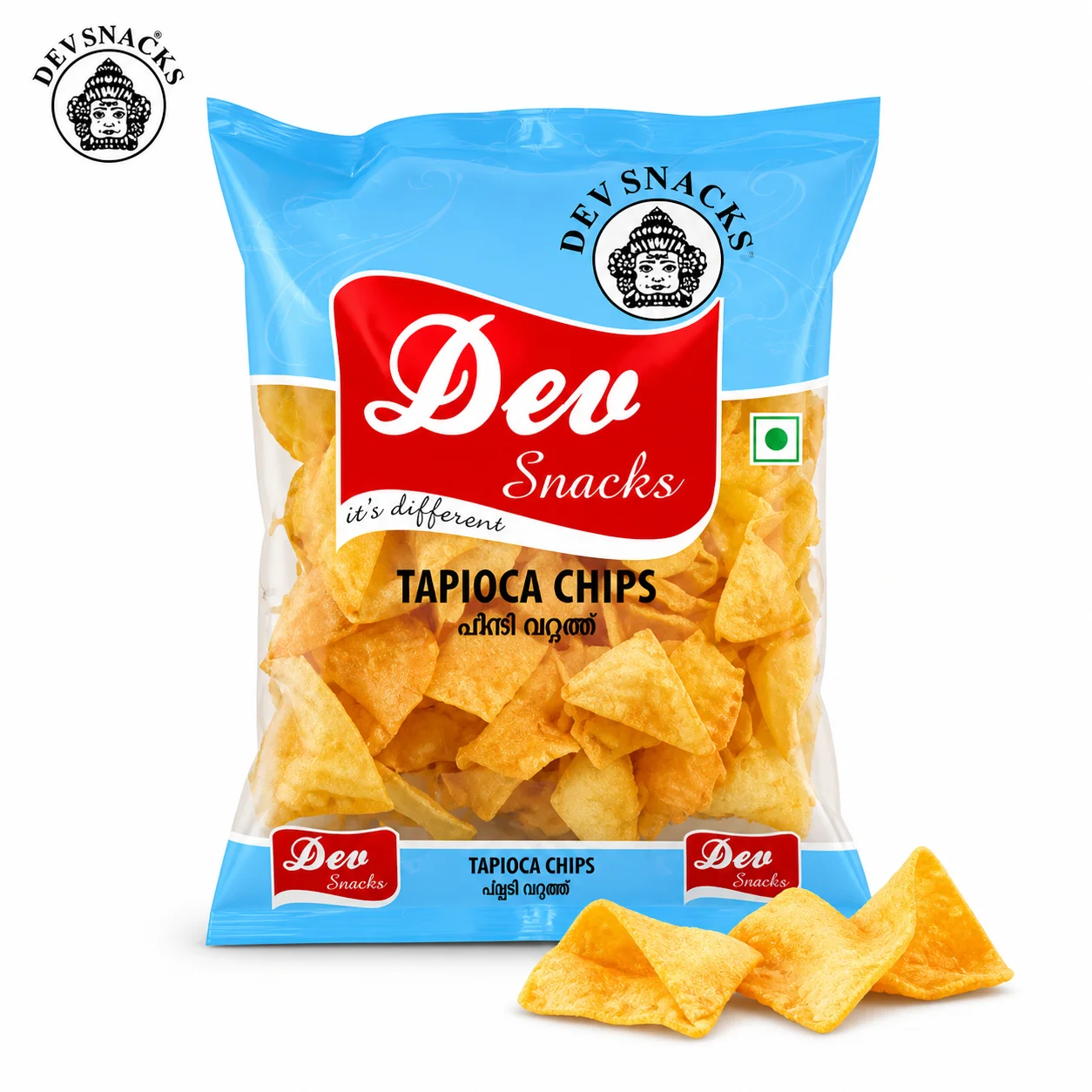 Dev Masala Tapioca Chips 150G | Spicy Crispy Cassava Chips – Light Crunchy Kerala Snack for Tea Time, Travel & Everyday Munching