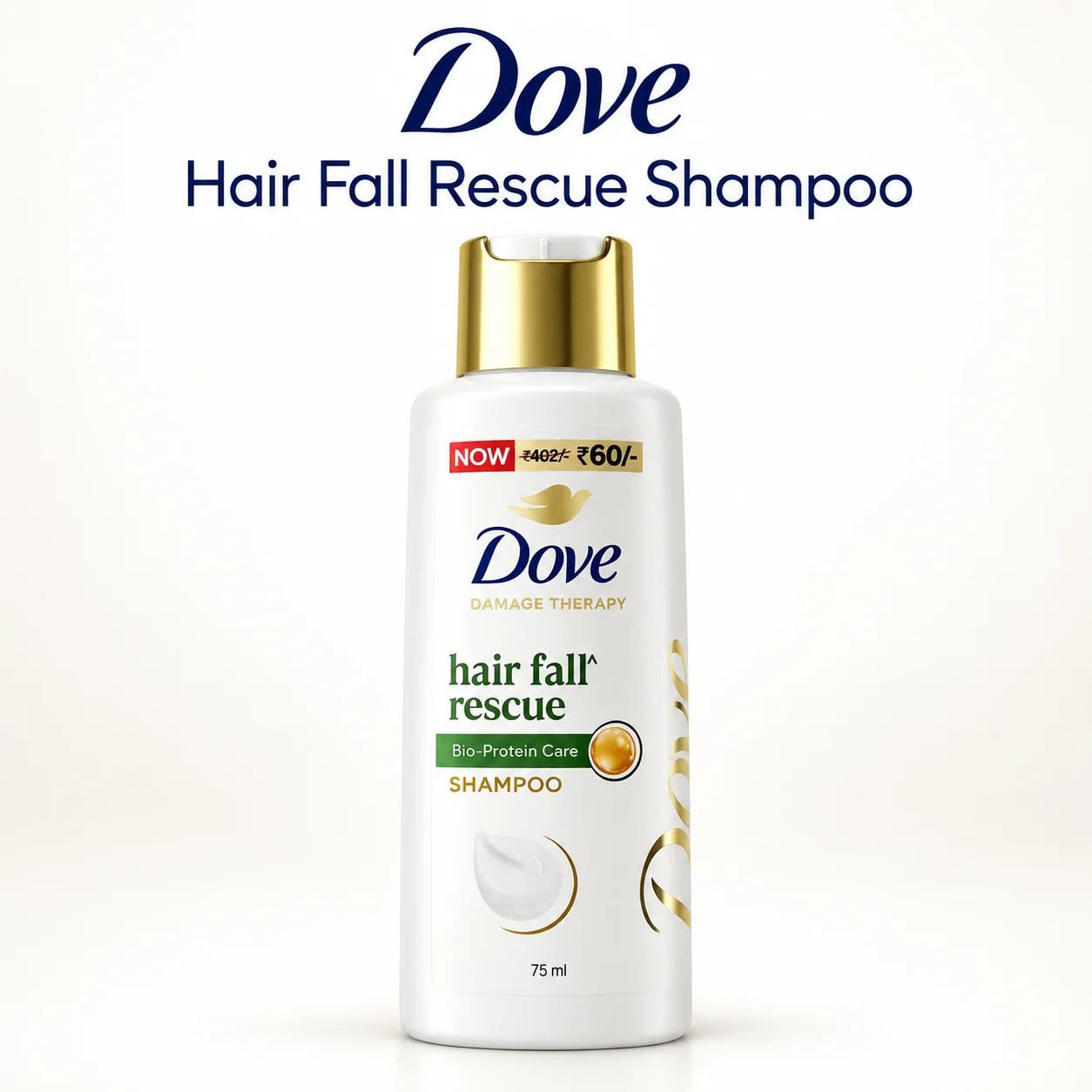 Dove Hair Fall Rescue Shampoo 75 ml | Bio-Protein Care & Damage Therapy