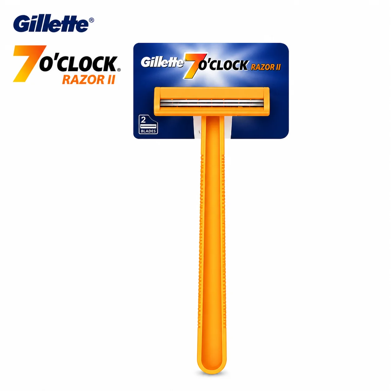 Gillette 7 O’Clock Ready II Single Blade Razor | Smooth Daily Shave, Skin Protection & Easy Grip – Lightweight Disposable Razor for Men