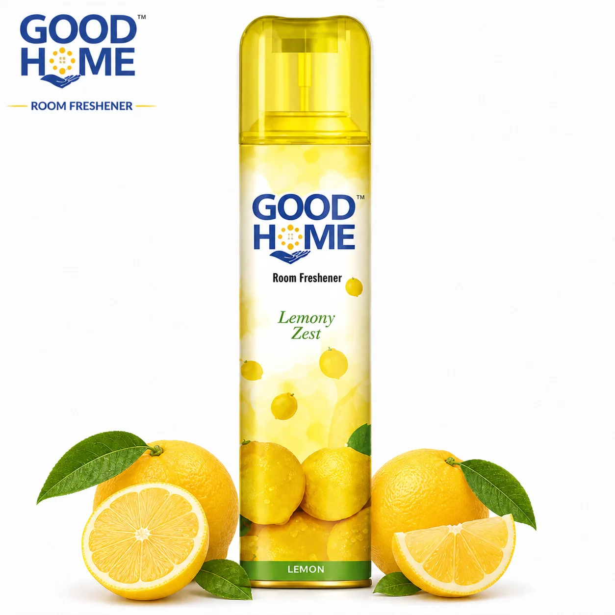 Good Home Lemon Room Freshener Spray 130g | Long-Lasting Citrus Fragrance & Odor Eliminator | Instant Air Refresh for Home, Office & Kitchen