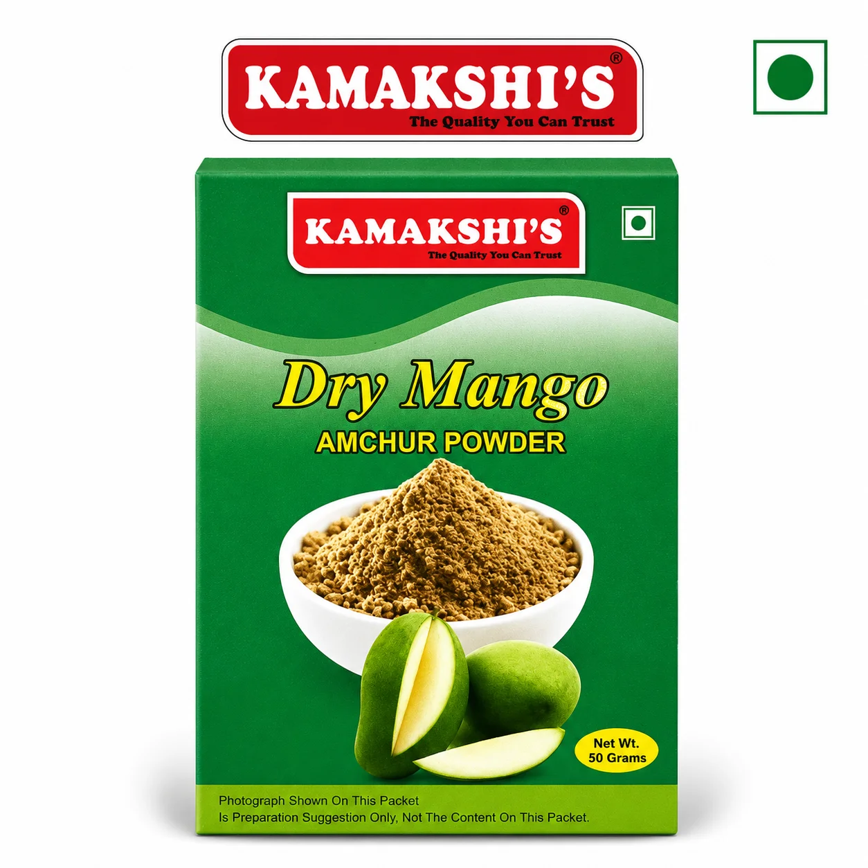 Kamakshi’s Dry Mango Amchur Powder 50G | Tangy Natural Mango Powder for Curries, Chaat, Marinades & Indian Cooking
