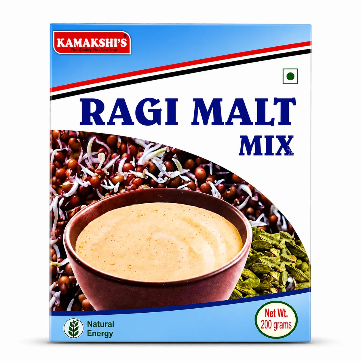 Kamakshi’s Ragi Malt Mix 200G | Calcium-Rich Healthy Drink for Kids & Adults | Instant Energy & Immunity Boost Millet Nutrition