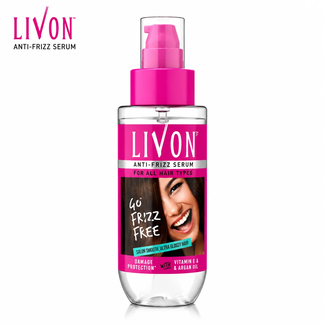 LIVON Anti-Frizz Serum 45ml | Hair Serum for Smooth, Frizz-Free, Shiny & Manageable Hair | Lightweight Daily Hair Care Serum
