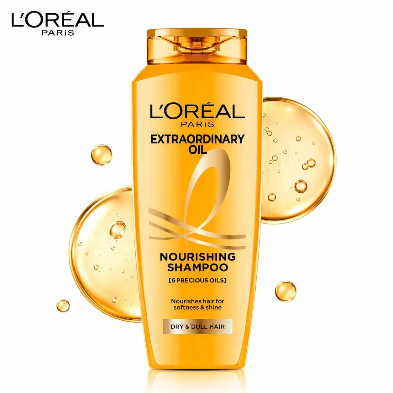 L’Oréal Paris Extraordinary Oil Nourishing Shampoo 180ml | Deep Nourishment & Shine | 6 Precious Oils for Dry & Dull Hair