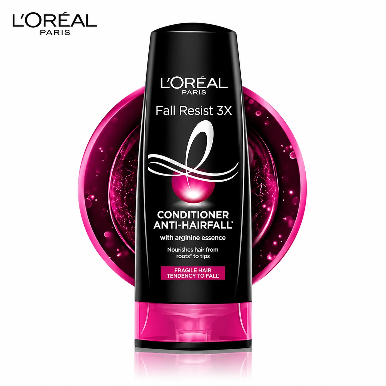 L’Oréal Paris Fall Resist 3X Conditioner 180ml | Anti-Hair Fall & Detangling Conditioner | Arginine Essence for Strong, Smooth Hair