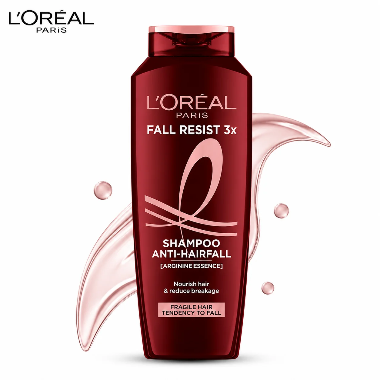 L’Oréal Paris Fall Resist 3X Shampoo 180ml | Anti-Hair Fall & Strengthening Shampoo | Arginine Essence for Stronger, Healthier Hair