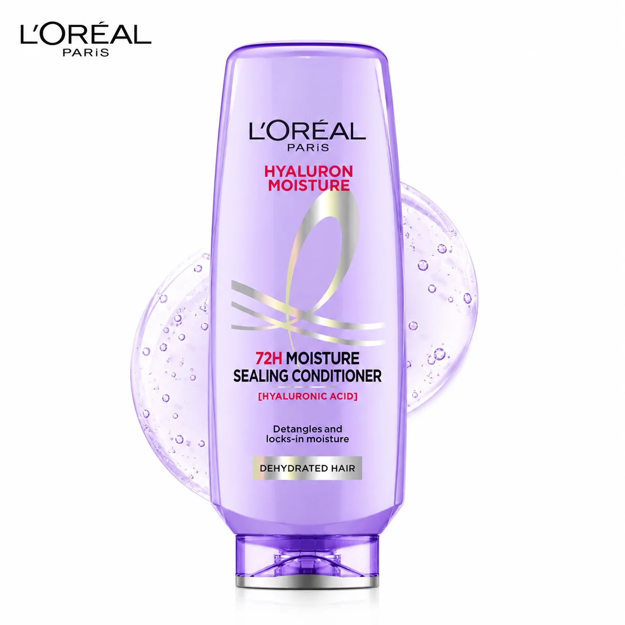 L’Oréal Paris Hyaluron Moisture Conditioner 71.5ml | 72Hr Hydration & Frizz Control | Detangling Conditioner for Dry & Dehydrated Hair