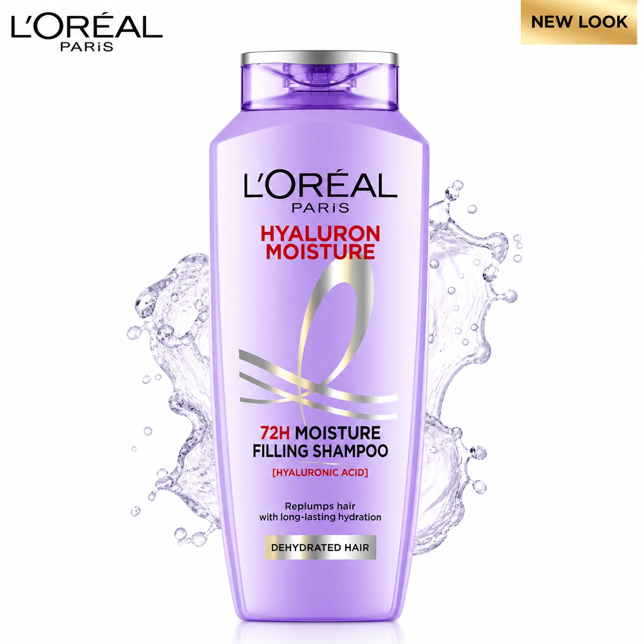 L’Oréal Paris Hyaluron Moisture Shampoo 82.5ml | 72Hr Hydration & Frizz Control | Hyaluronic Acid Shampoo for Dry & Dehydrated Hair
