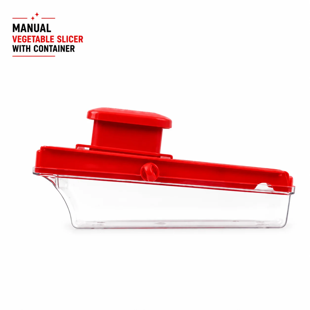 Manual Vegetable Slicer with Container | Hand Press Food Cutter for Onion, Potato & Veggies | Multi-Purpose Kitchen Chopper with Storage Box