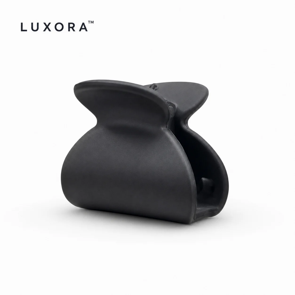 Matte Black Hair Claw Clip | Minimalist Strong Hold Hair Clutcher for Women – Stylish Lightweight Everyday Hair Accessory for All Hair Types