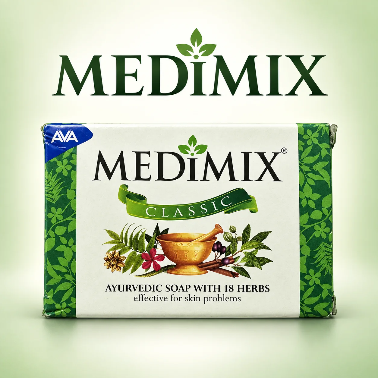 Medimix Classic Ayurvedic Soap with 18 Herbs | Herbal Bathing Bar for Daily Skin Care 125g