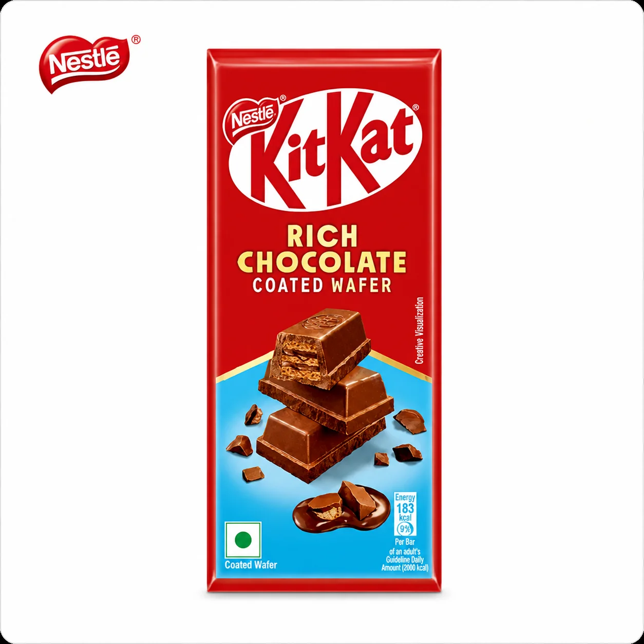 Nestle KitKat Rich Chocolate Wafer 50G | Crispy Chocolate Coated Wafer Bar – Perfect Break Time Snack for Kids, Office & Travel