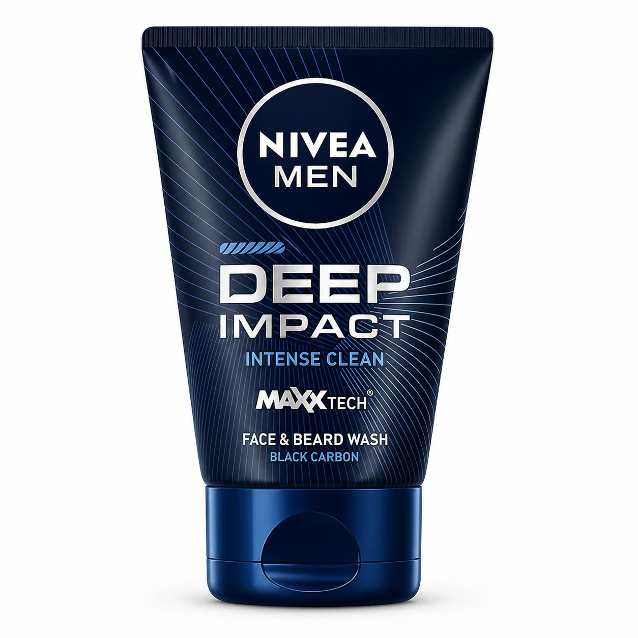 Nivea Men Deep Impact Face Wash 100ml | Black Carbon Deep Clean & Oil Control | Cooling Freshness Face & Beard Cleanser