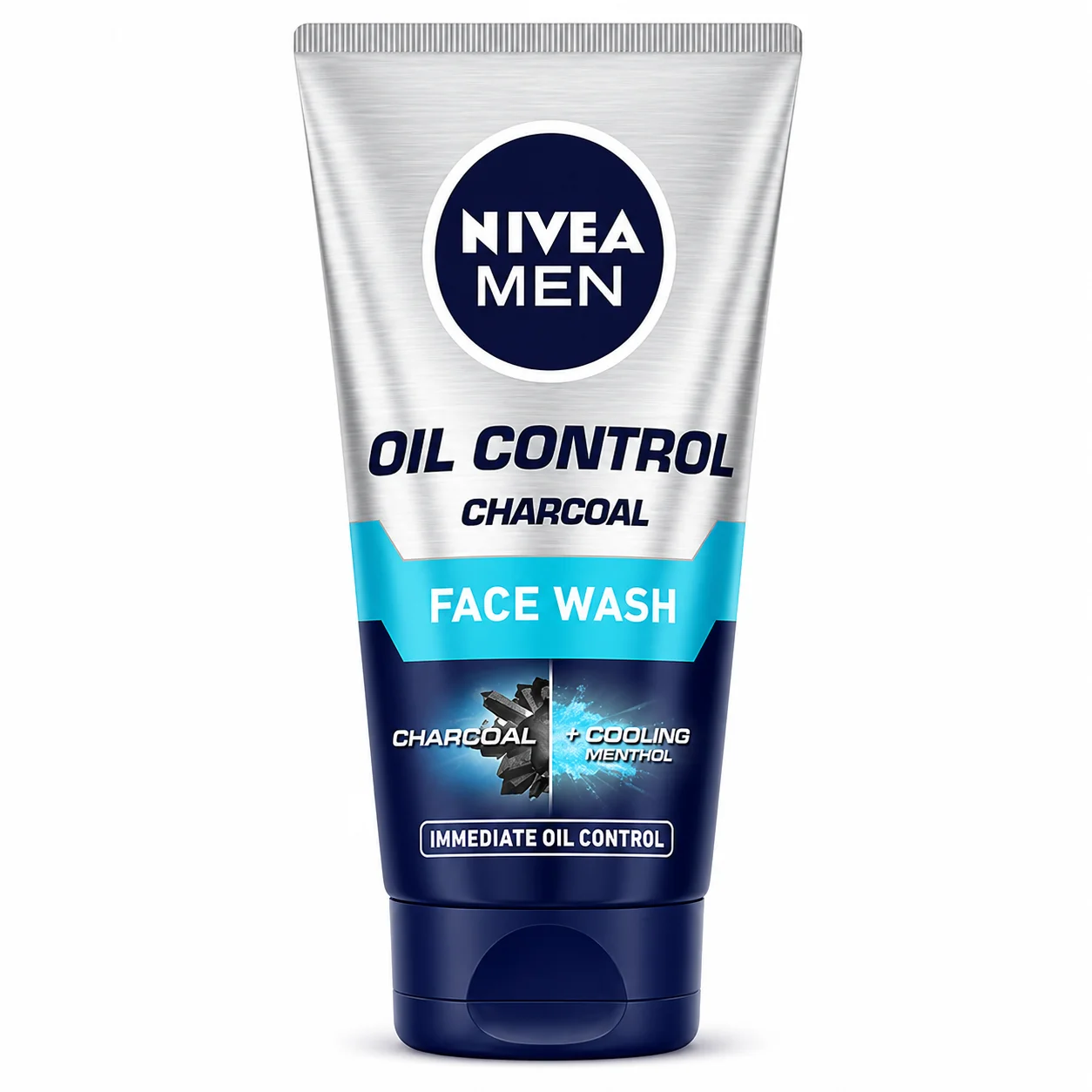 Nivea Men Oil Control Face Wash 50g | Charcoal Deep Clean & Oil Control | Cooling Menthol for Fresh, Clear Skin
