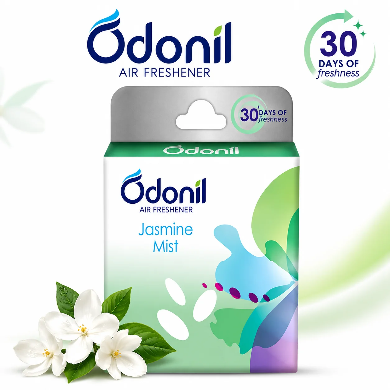 Odonil Jasmine Mist Air Freshener 48G x 2 Pack | Long Lasting Bathroom, Bedroom & Home Fragrance Freshener