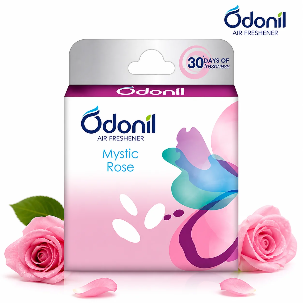 Odonil Mystic Rose Air Freshener 72G | Long Lasting Floral Fragrance for Home, Bathroom, Bedroom & Car Use