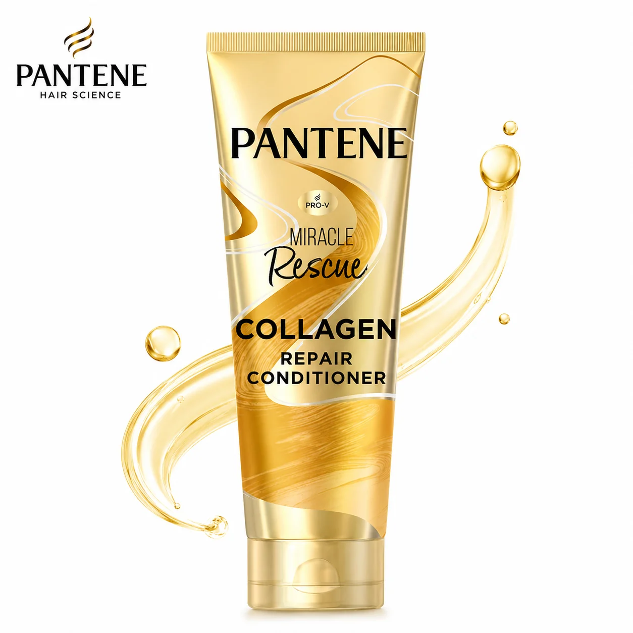 Pantene Miracle Rescue Conditioner 200ml | Collagen Repair, Deep Nourishment & Damage Protection for Strong, Smooth & Shiny Hair