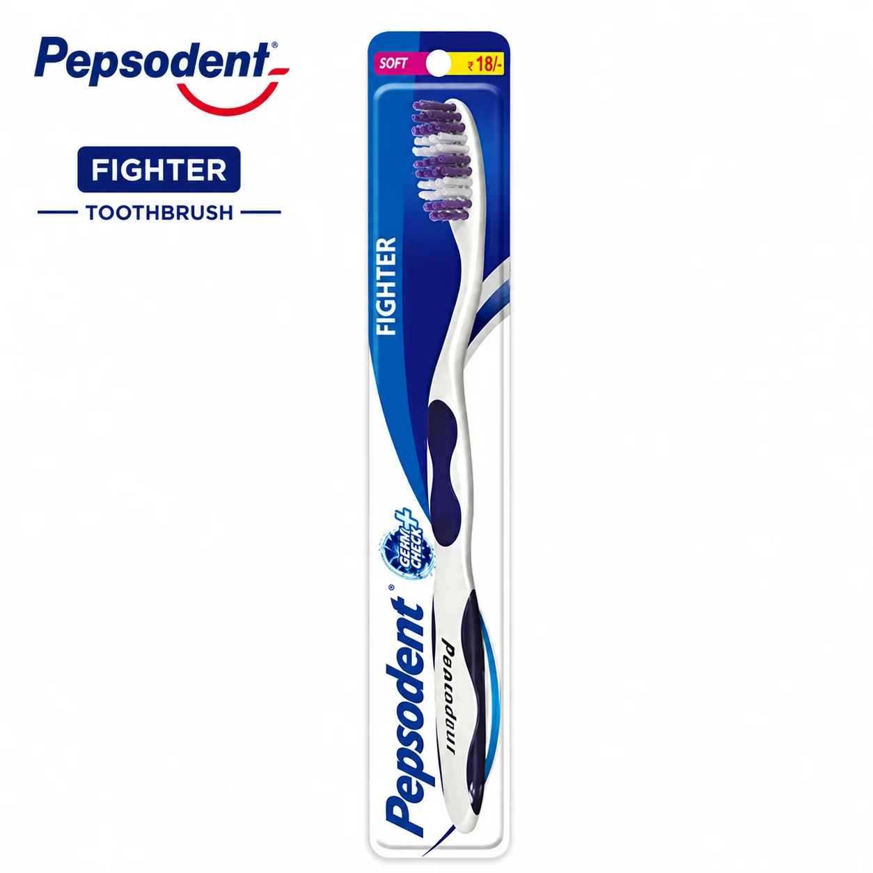 Pepsodent 6In1 Protection Fighter+ Soft Toothbrush | Gentle Bristles for Plaque Removal, Gum Care & Fresh Breath – Ideal for Daily Oral Hygiene for Kids & Adults