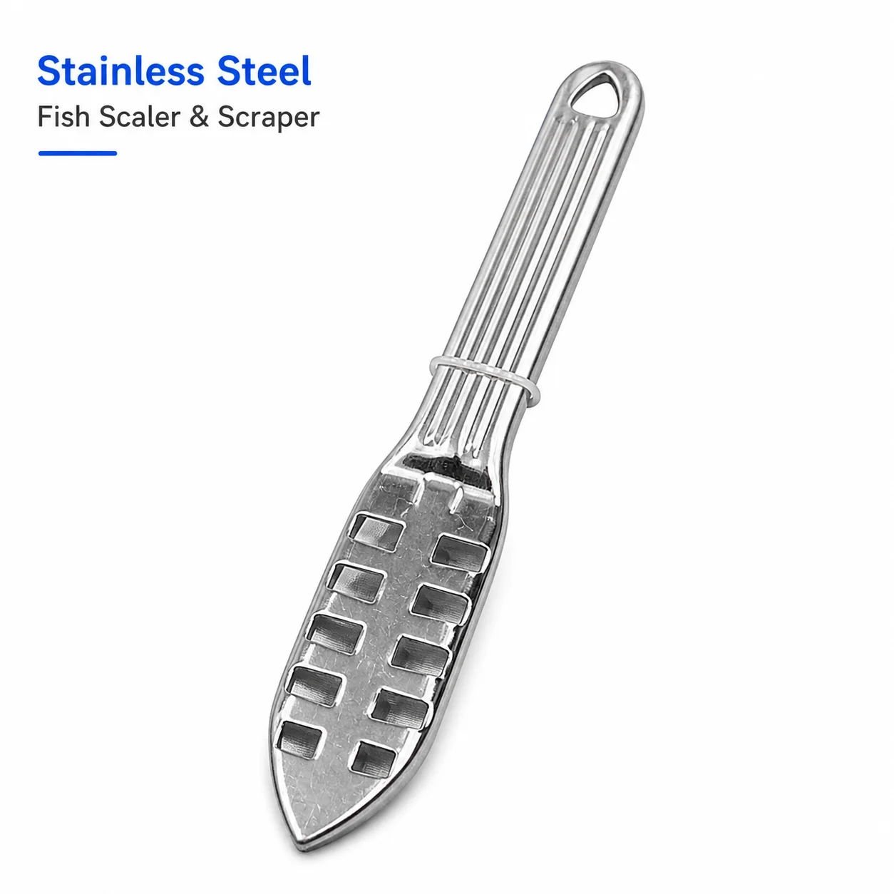 Stainless Steel Fish Scaler & Scraper | Heavy-Duty Fish Cleaning Tool – Efficient Scale Remover with Comfortable Grip for Home & Kitchen
