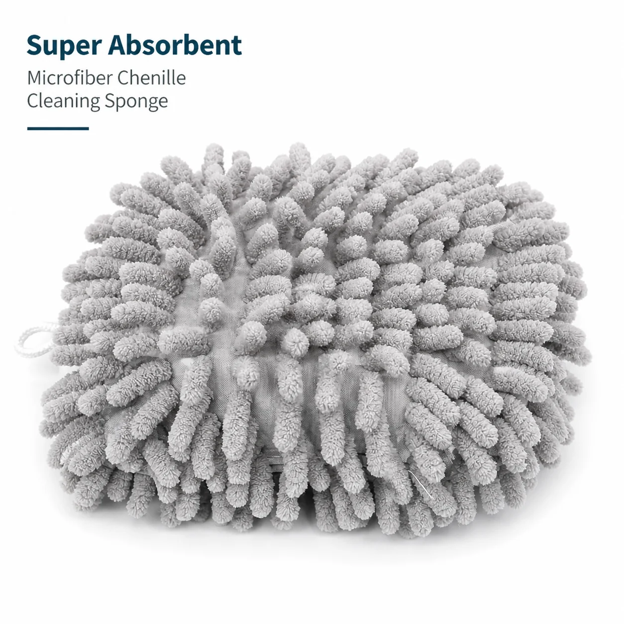 Super Absorbent Microfiber Chenille Cleaning Sponge | Multi-Purpose Scratch-Free Dusting & Washing Pad for Kitchen, Car & Home Cleaning