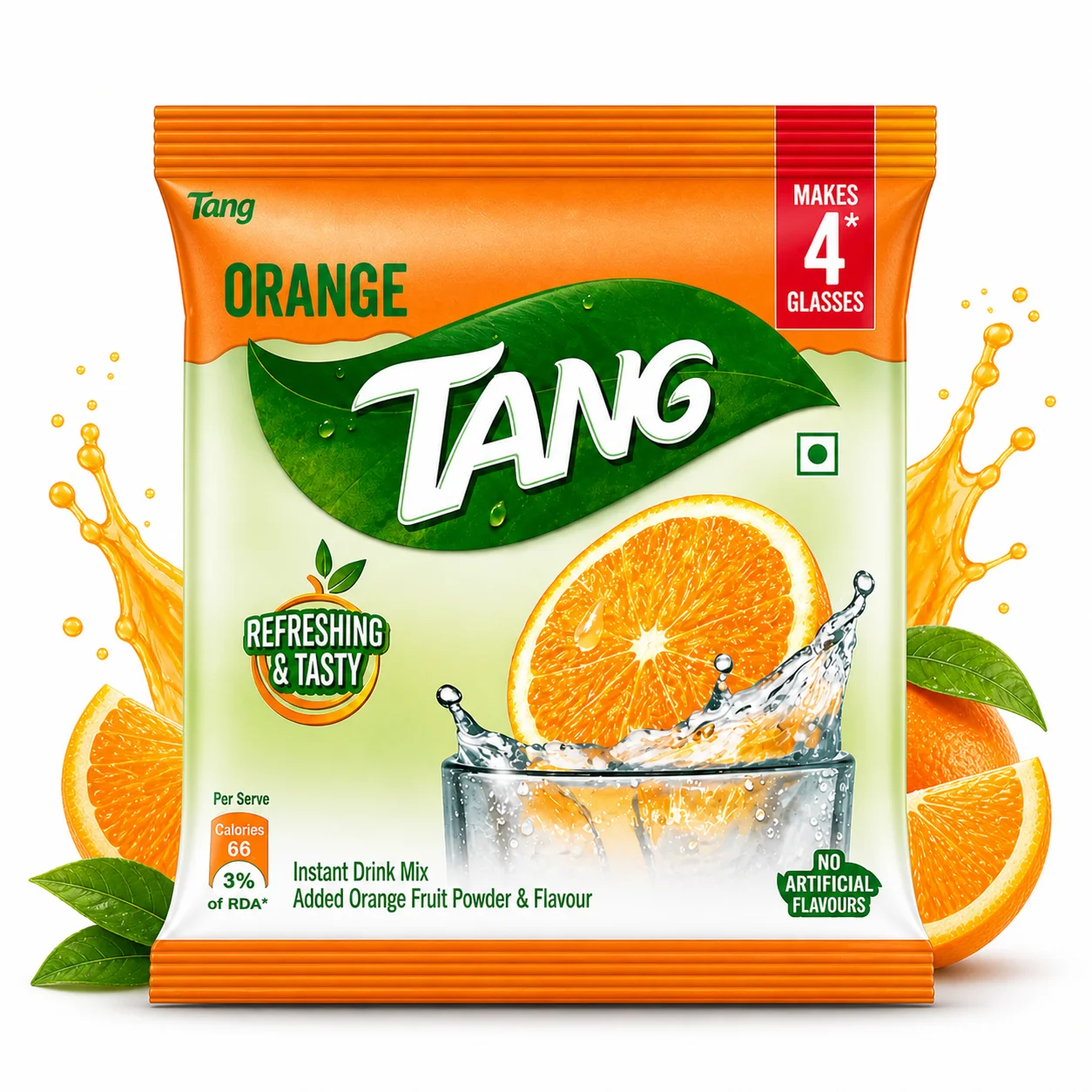 Tang Orange Instant Drink Mix 75G | Vitamin C Energy Booster & Refreshing Orange Drink | Easy to Make Juice for Kids & Family