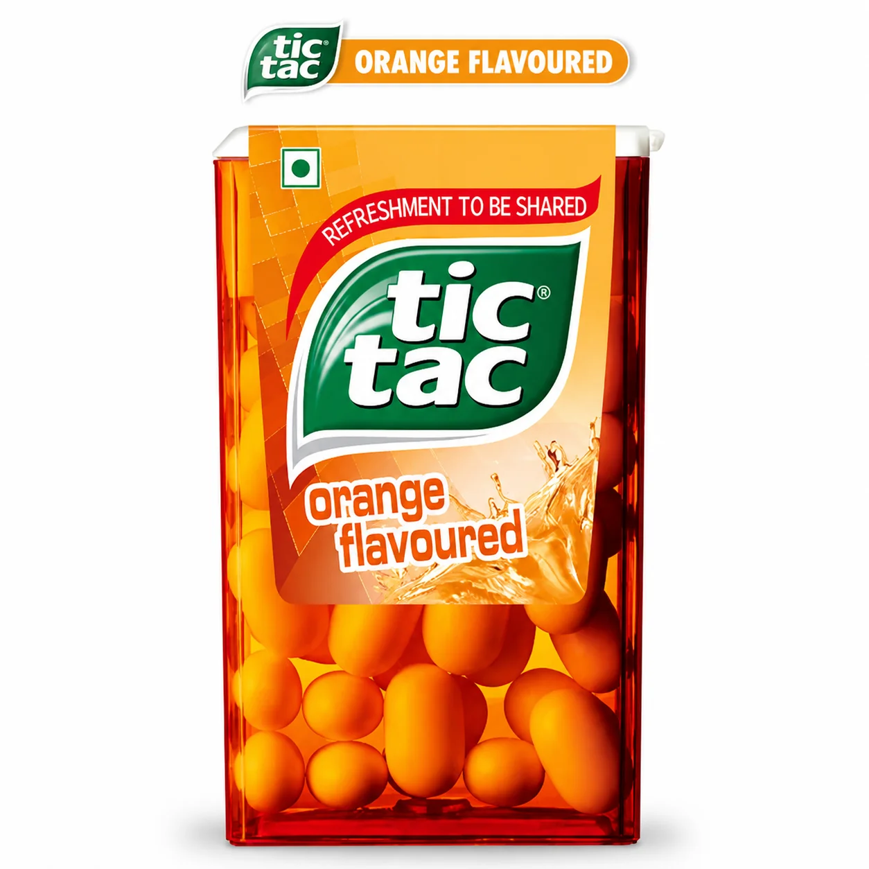 Tic Tac Orange 10G | Tangy Orange Mint Freshener | Instant Fresh Breath Candy for Travel, Office & Daily Refreshment