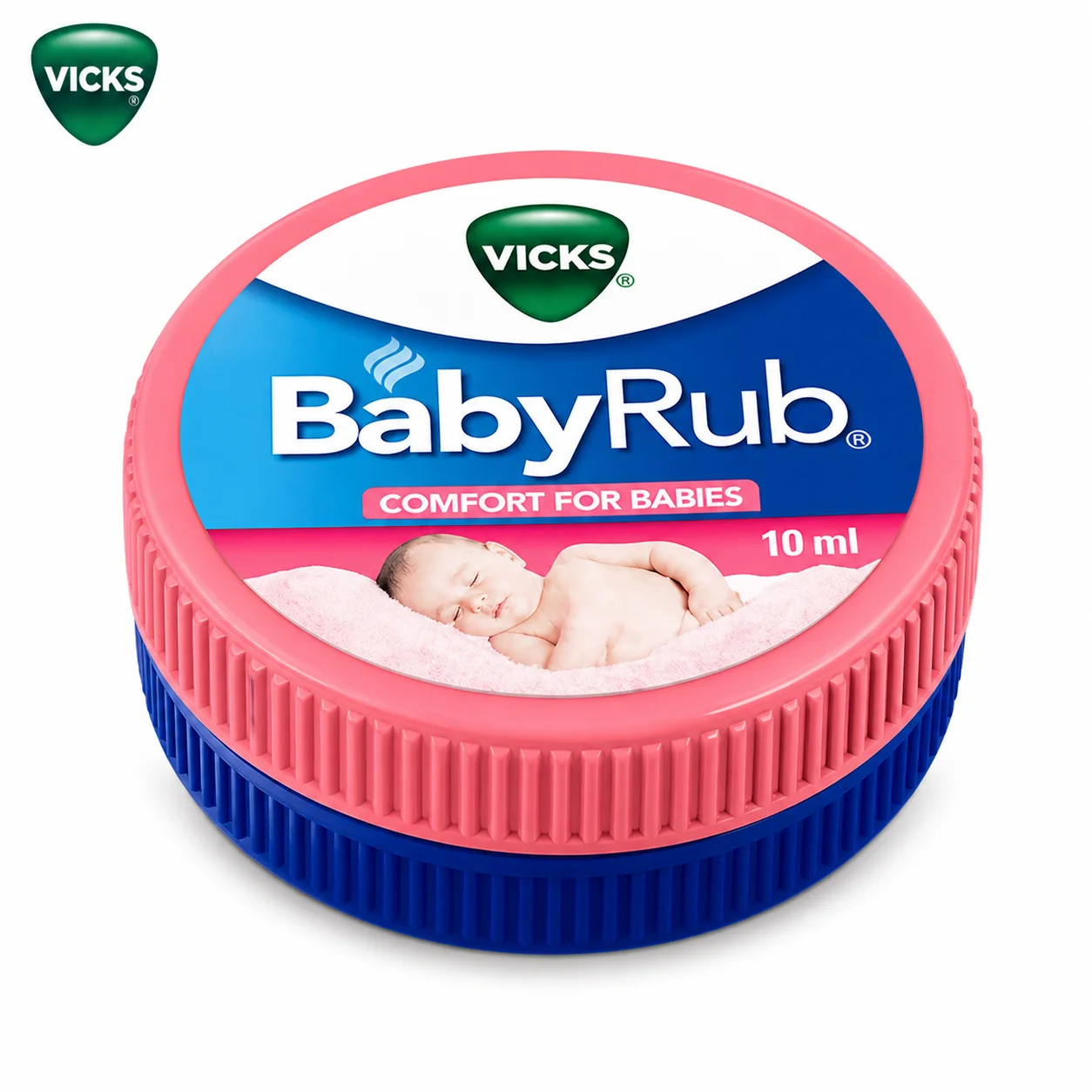 Vicks BabyRub 10ml | Gentle Soothing Balm for Babies – Moisturizing Comfort Care for Cold, Massage & Bedtime Relief