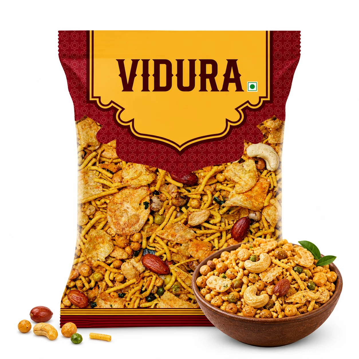 Vidura Mixture 200Gm | Crunchy Spicy Indian Namkeen Mix – Authentic Tea Time Snack for Parties, Travel & Everyday Munching