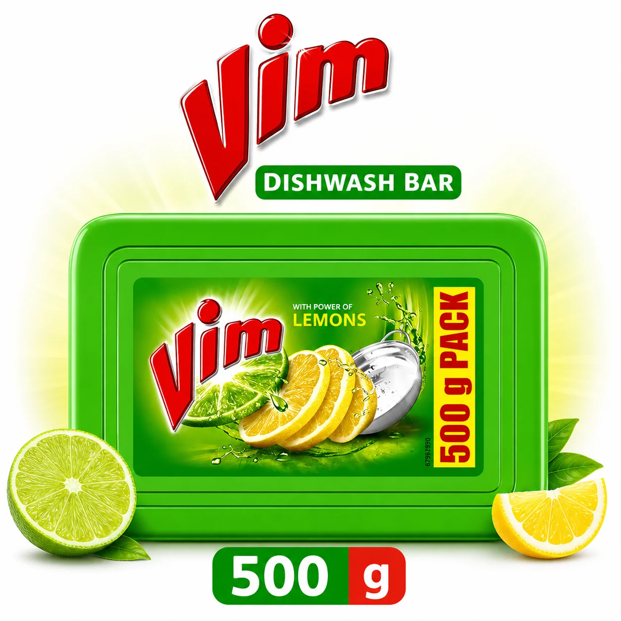 Vim Lemons Maha Tub Dishwash Bar 500G | Powerful Lemon Cleaning Bar for Sparkling Utensils & Tough Grease Removal
