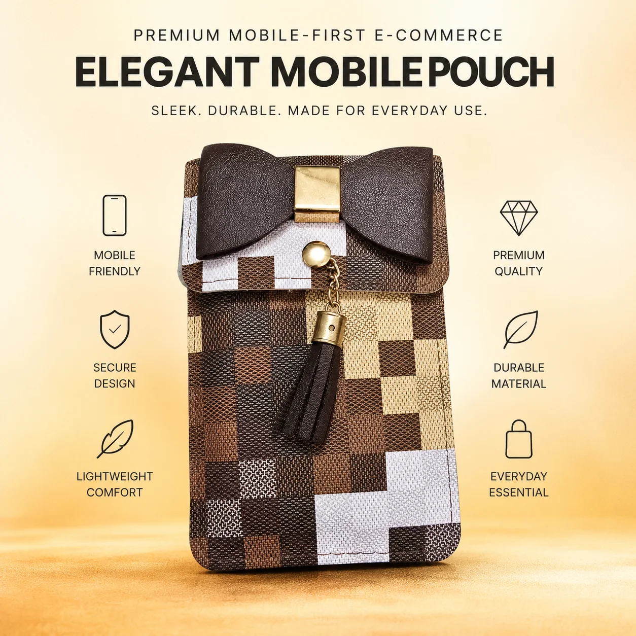 Women’s Mobile Phone Pouch | Stylish Crossbody Mobile Sling Bag with Secure Closure | Lightweight Compact Phone Purse for Women & Girls for Daily Use & Travel. (Colors & Design May Vary)