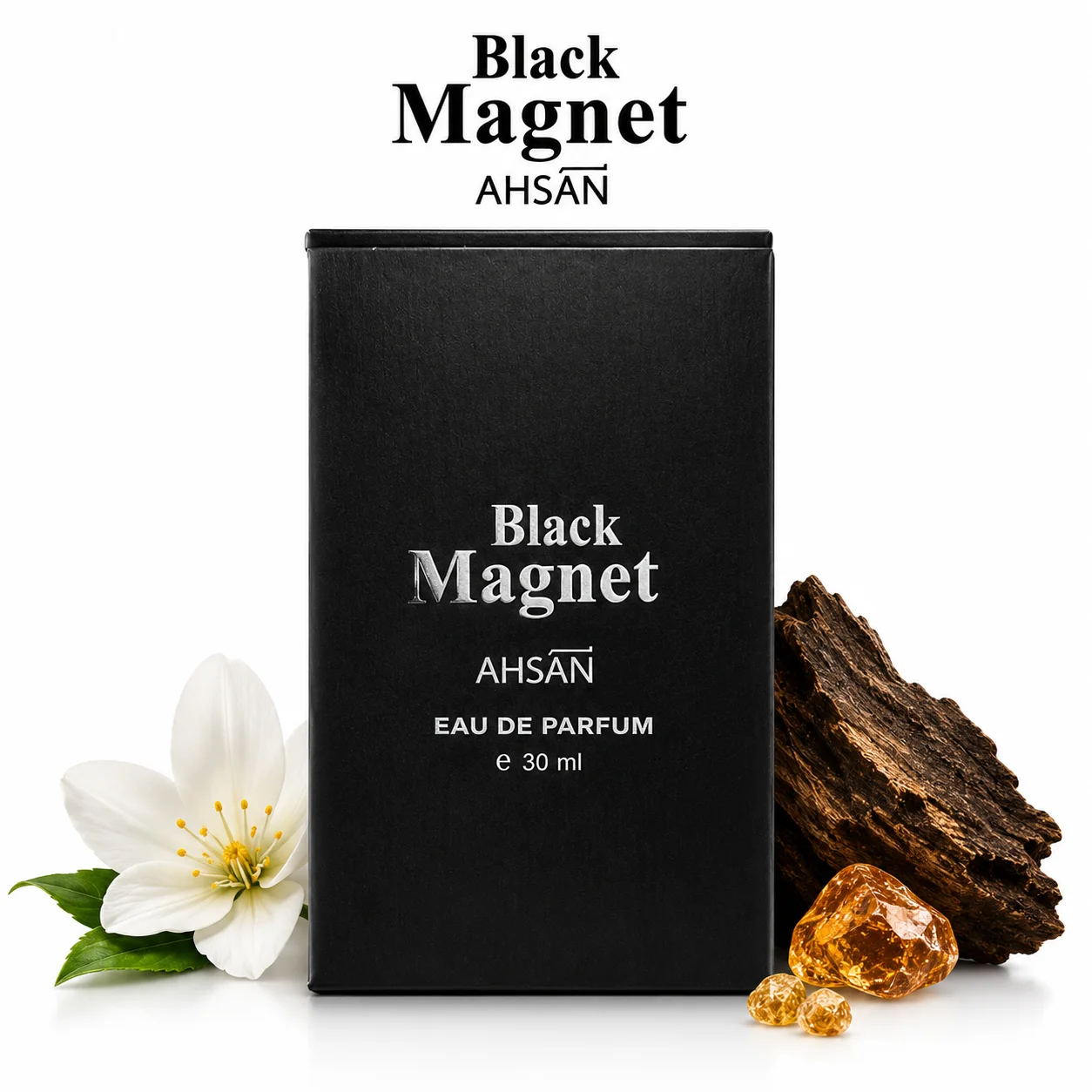 Ahsan Black Magnet Eau De Parfum 30ML | Long Lasting Premium Fragrance for Men | Bold Magnetic Scent for Daily Wear, Date Night & Special Occasions