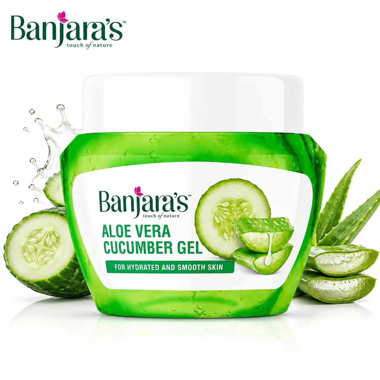Banjara’s Aloe Vera Cucumber Gel 100g | Hydrating & Soothing Skin Gel - For Smooth, Fresh & Moisturized Skin