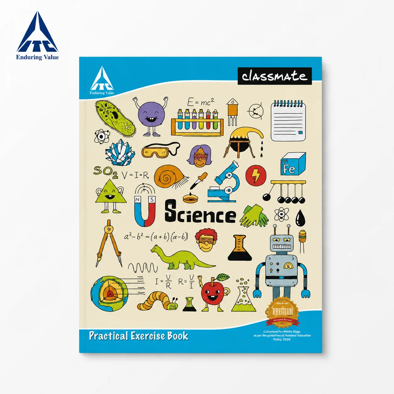 Classmate Physics Practical Book 168 Pages | Science Lab Record Notebook – Smooth Writing, Organized Layout for School Students & Experiments