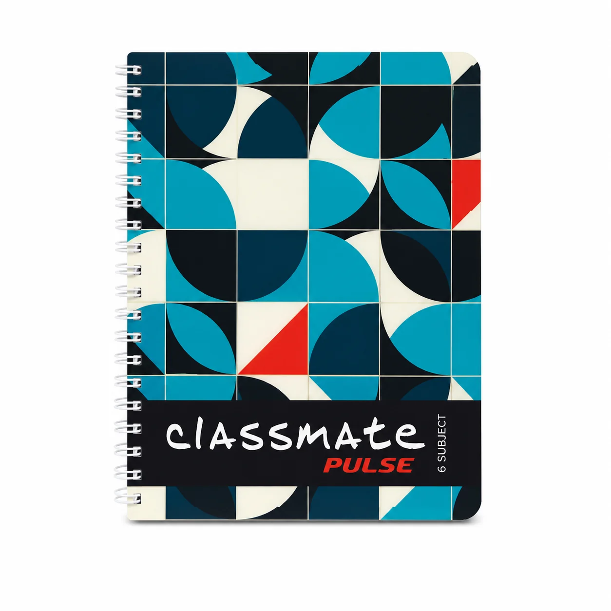 Classmate Pulse 6 Subject Unruled Notebook 302 Pages | Multi-Subject Spiral Notebook for Students – Smooth Paper, Durable Cover & Organized Note-Taking