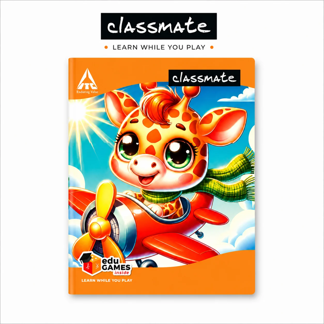 Classmate Single Line Long Notebook 172 Pages | Premium Ruled Note Book for School, Homework & Daily Writing Use