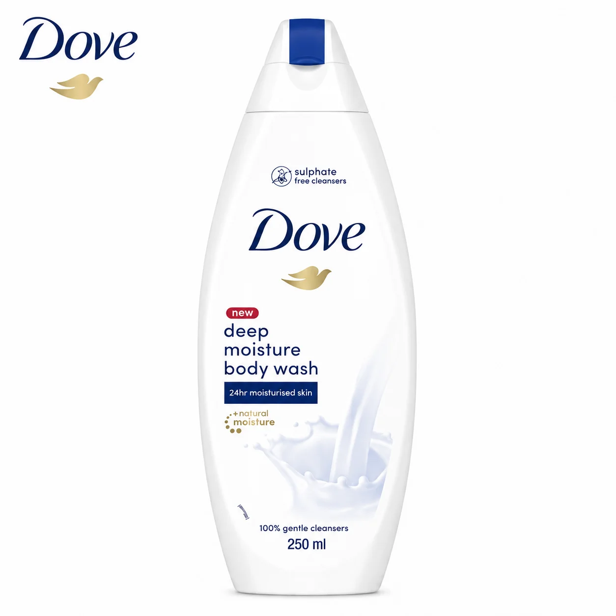 Dove Deep Moisture Body Wash 250Ml | 24H Nourishing Sulphate Free Body Cleanser for Soft & Smooth Skin