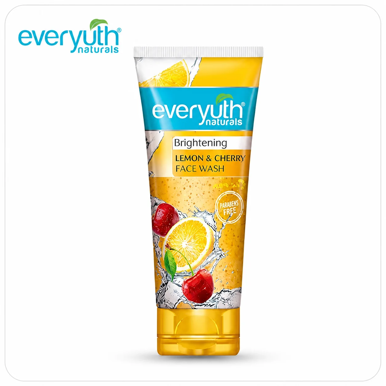 Everyuth Naturals Lemon & Cherry Face Wash 50g | Brightening Deep Clean Face Cleanser | Refreshing Glow, Oil Control & Skin Radiance for All Skin Types
