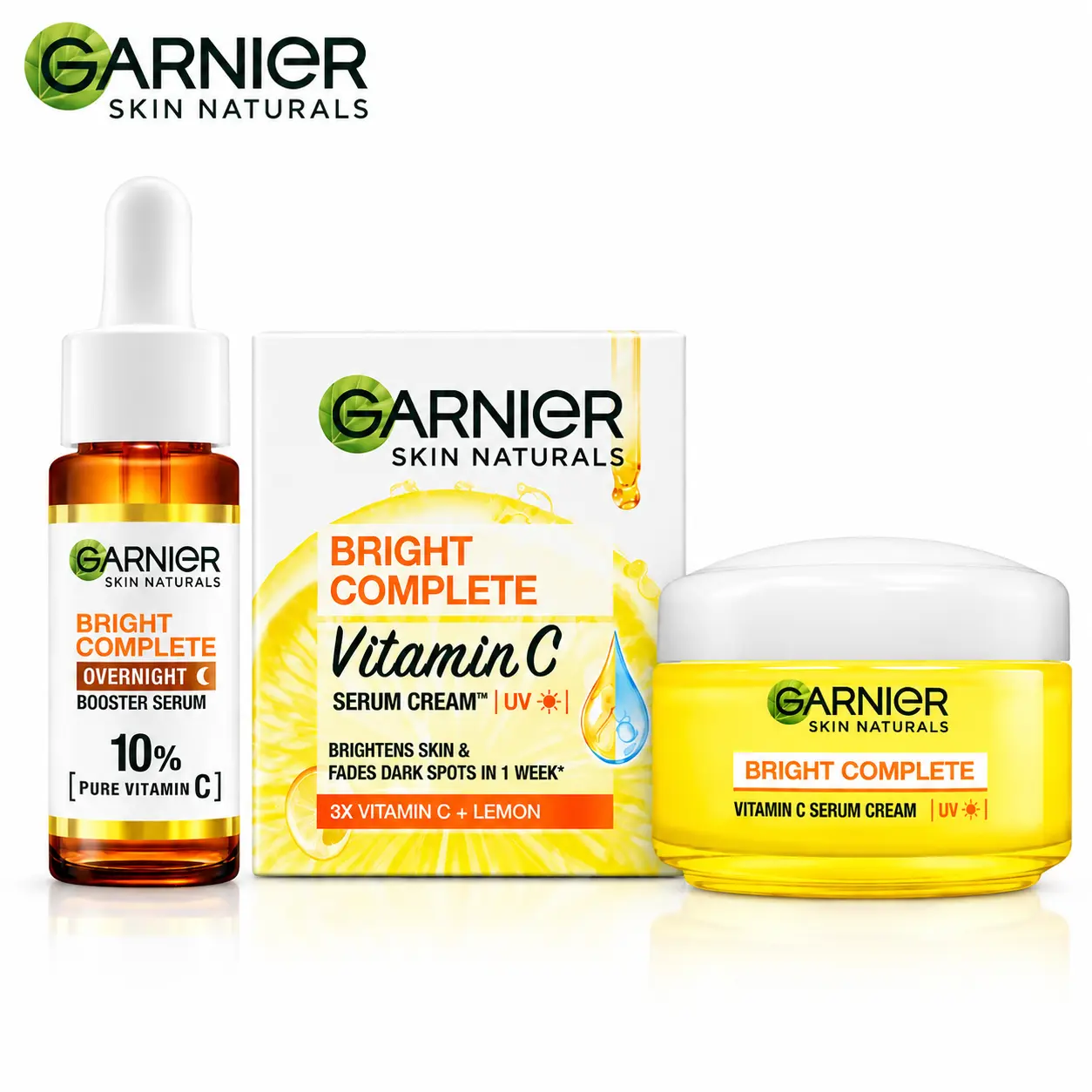 Garnier Bright Complete Vitamin C UV Cream 23g | Brightening Face Cream with Sun Protection & Dark Spot Reduction | Daily Glow Moisturizer for All Skin TypesGarnier Bright Complete Vitamin C UV Cream 23g | Brightening Face Cream with Sun Protection & Dark