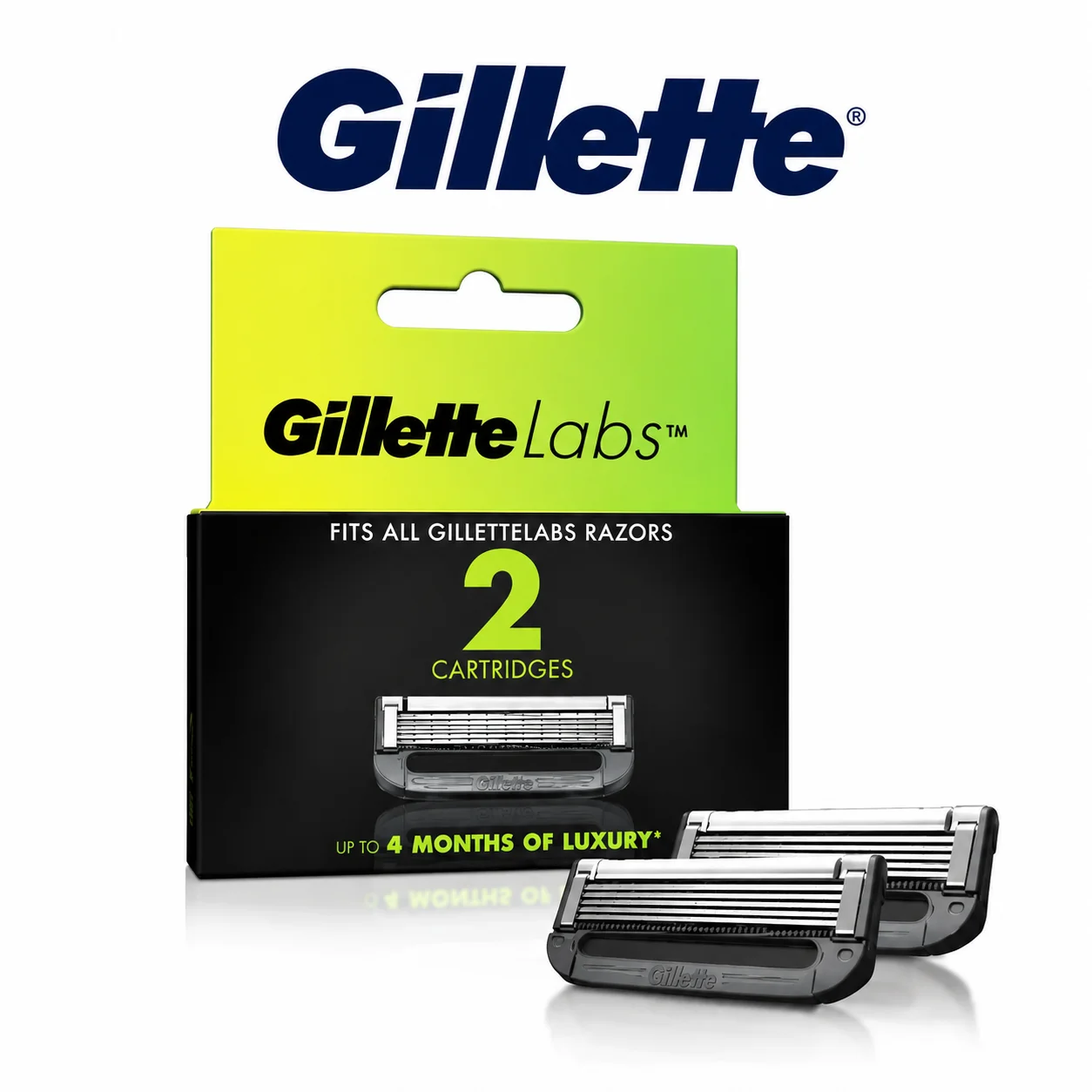 Gillette Labs Razor Cartridges 2N | Advanced 5-Blade Refill for Smooth, Comfortable & Long-Lasting Luxury Shave