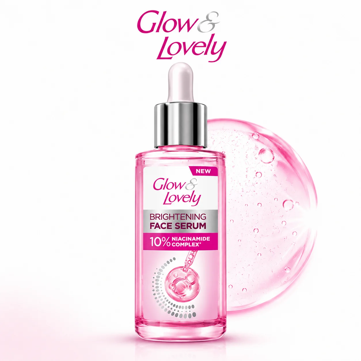 Glow & Lovely Brightening Face Serum 7ml | 10% Niacinamide for Glowing Skin | Dark Spot Reduction & Even Skin Tone | Lightweight Daily Skincare for All Skin Types
